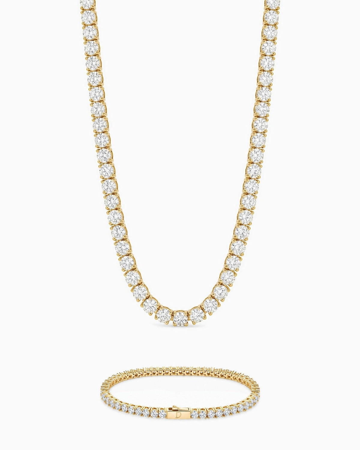 4mm gold Ice Breaker and Tennisboy chain and bracelet set