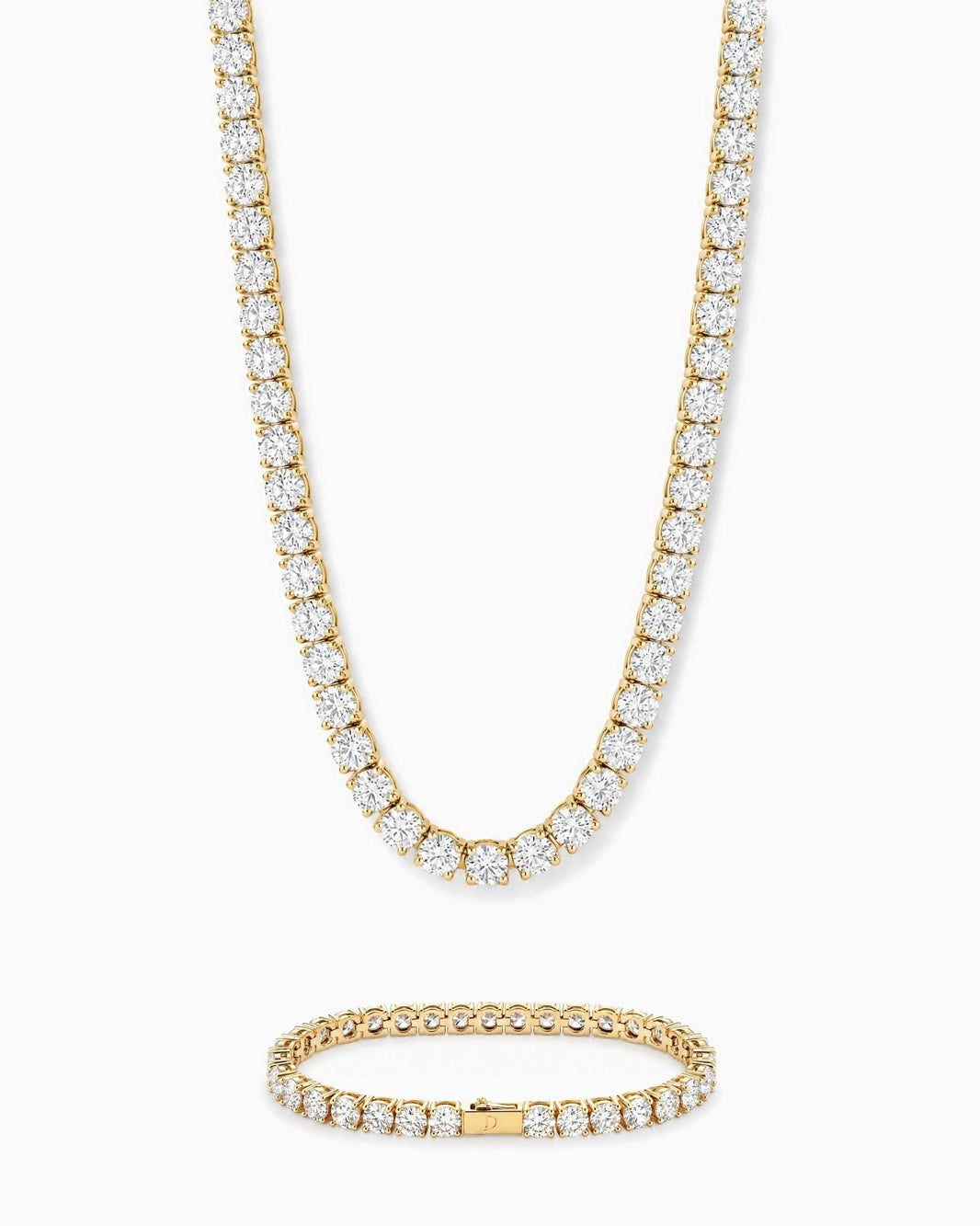 5mm gold Ice Breaker and Tennisboy chain and bracelet set