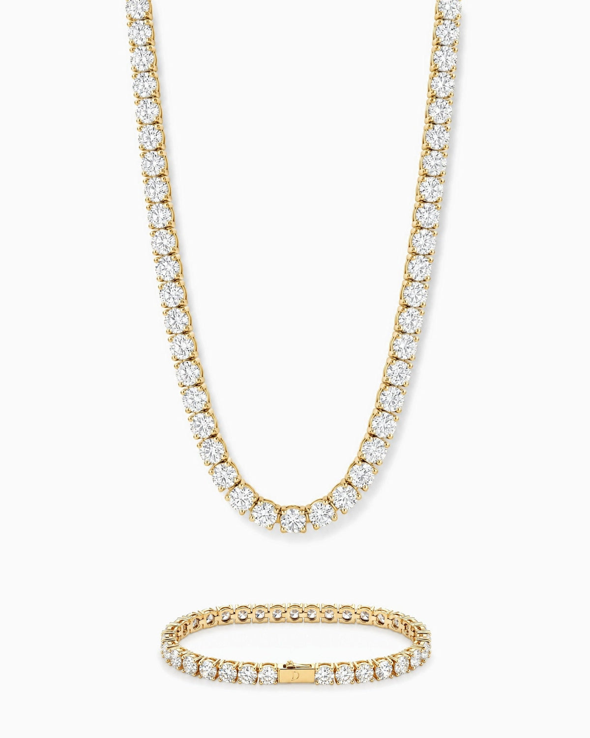 5mm gold Ice Breaker and Tennisboy chain and bracelet set