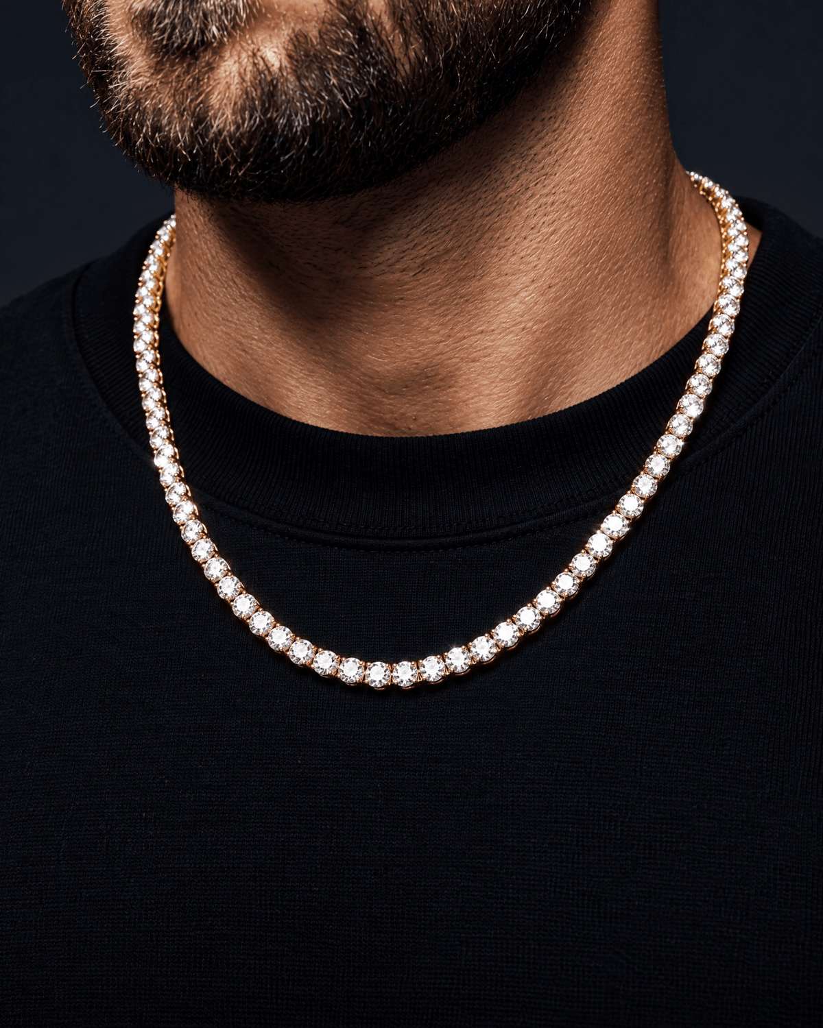 5mm gold Ice Breaker chain worn on the neck