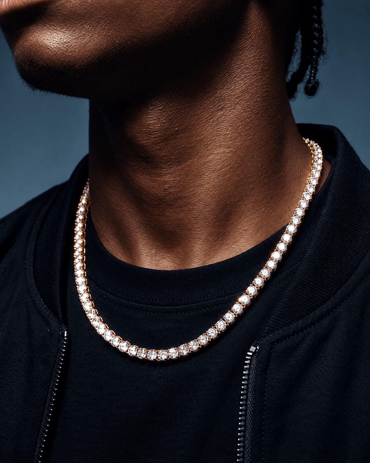 5mm gold Ice Breaker chain worn on the neck