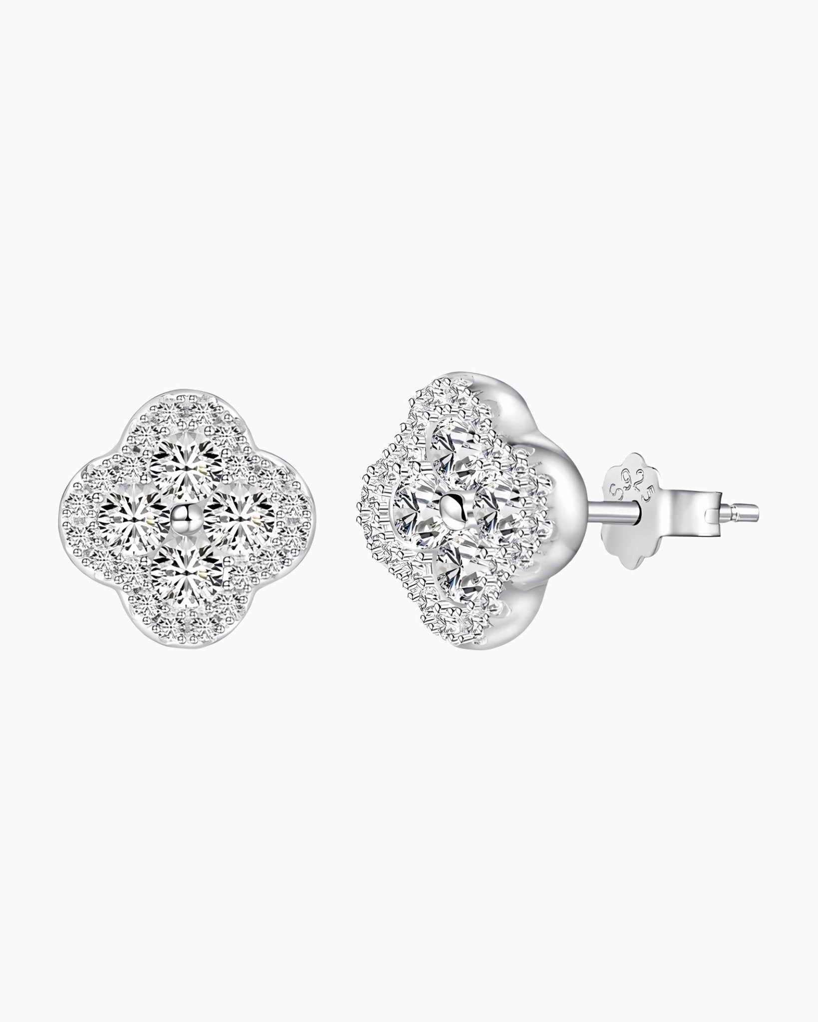 ICED CLOVER STUDS. - Drippy Amsterdam