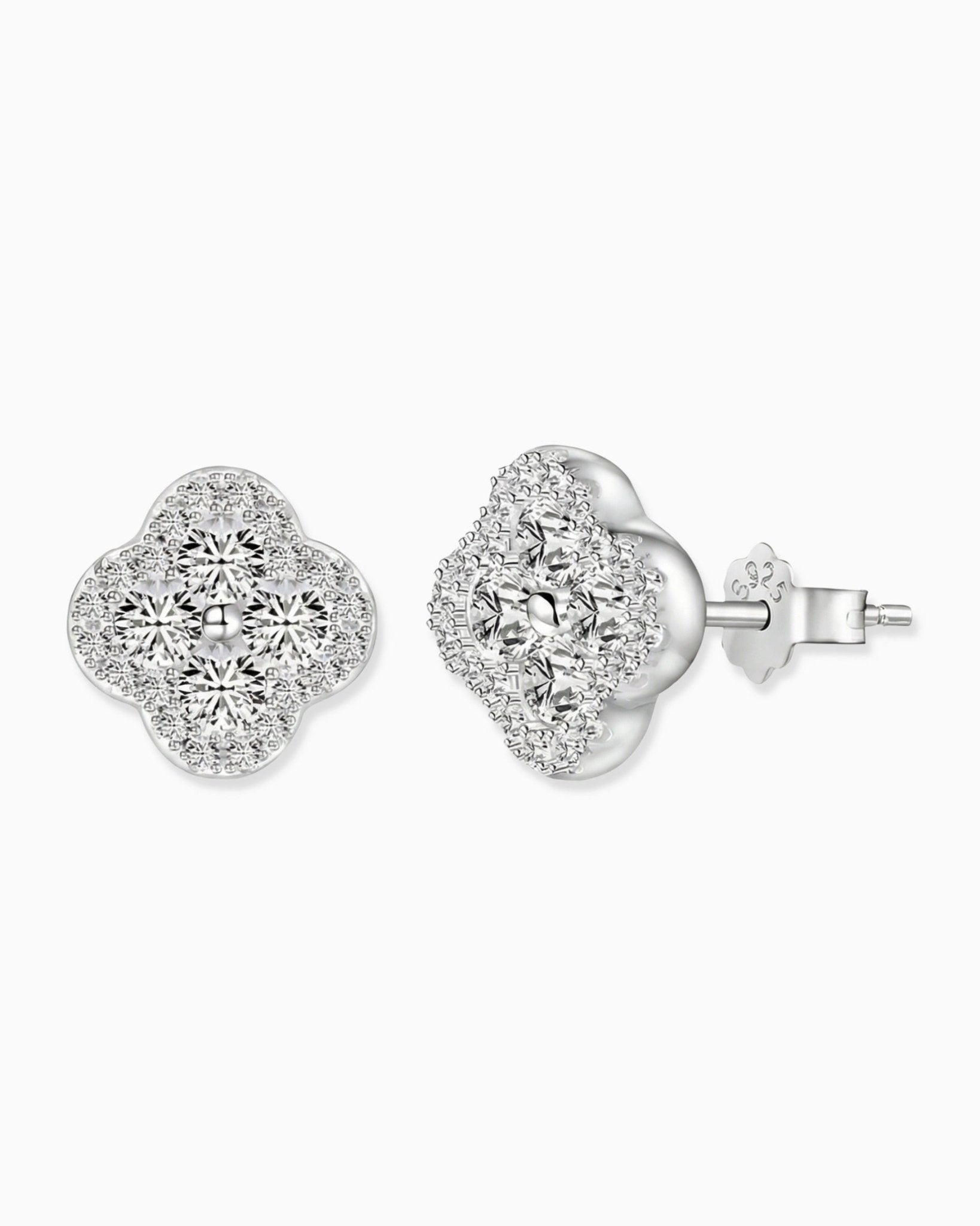 ICED CLOVER STUDS. - Drippy Amsterdam