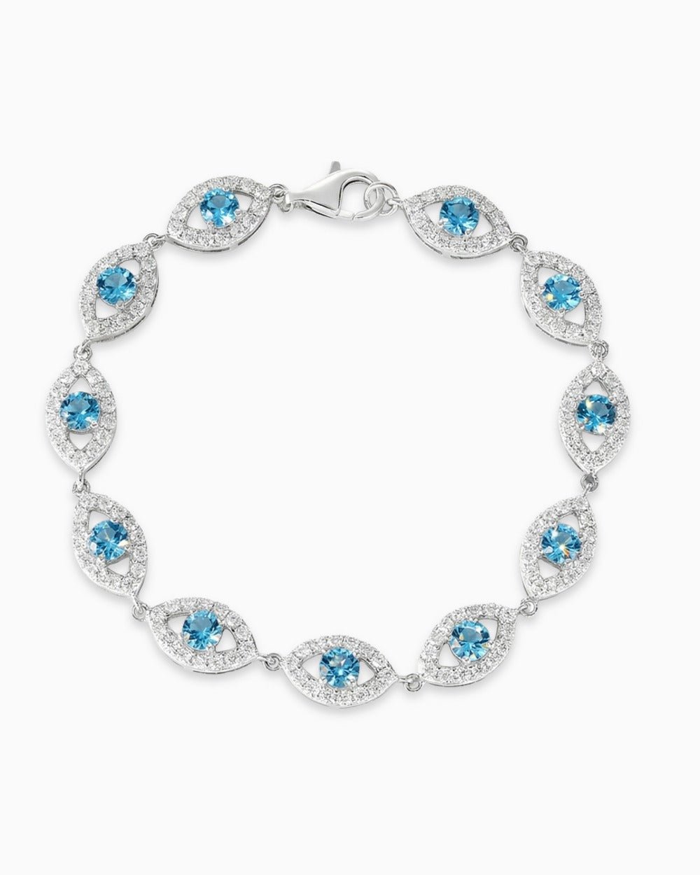 MOISSANITE BLUE DEVIL EYE BRACELET. - Drippy Amsterdam