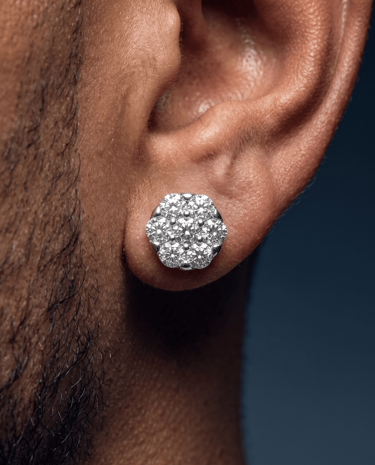 MOISSANITE CLUSTER EARRINGS. - Drippy Amsterdam