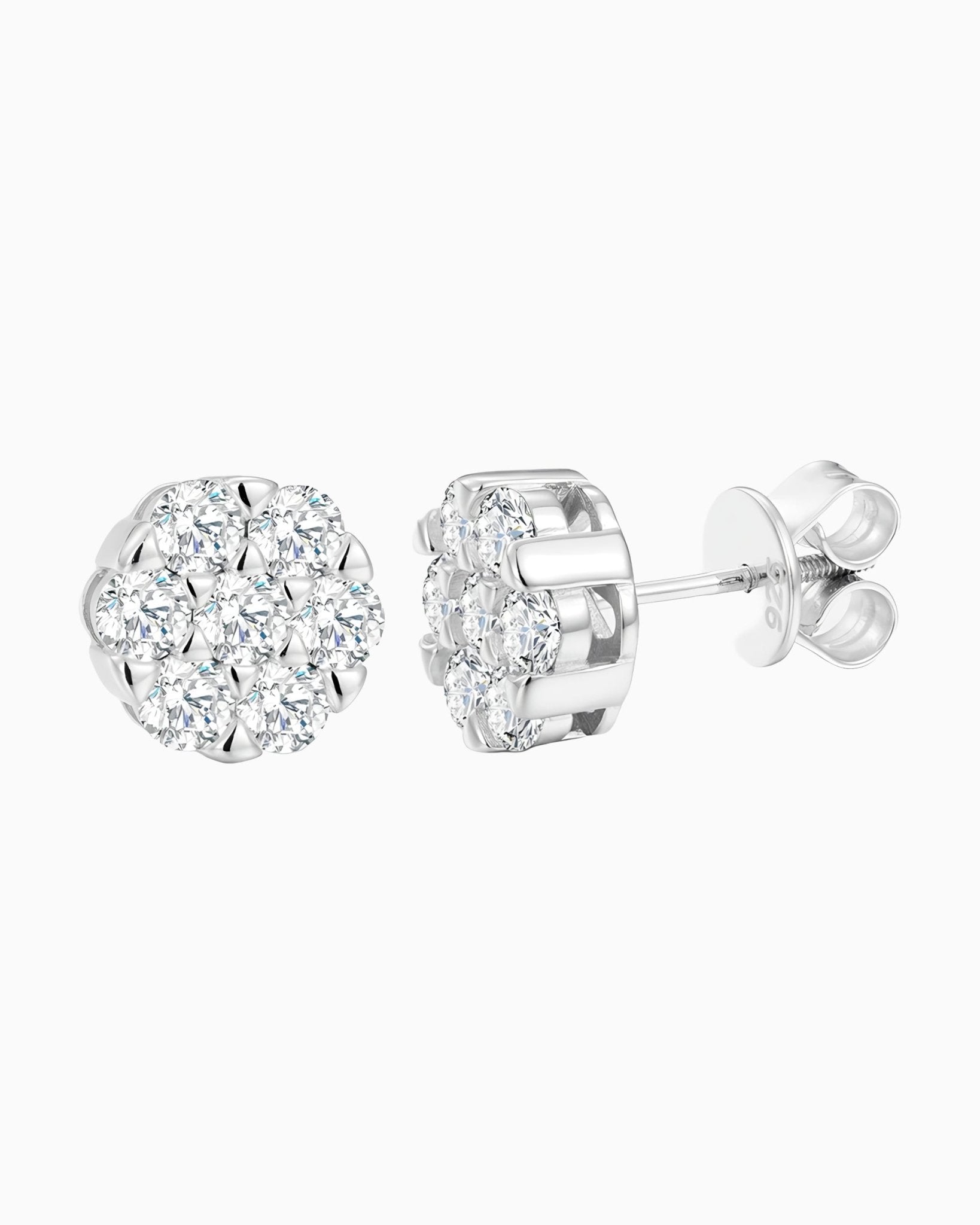 MOISSANITE CLUSTER EARRINGS. - Drippy Amsterdam