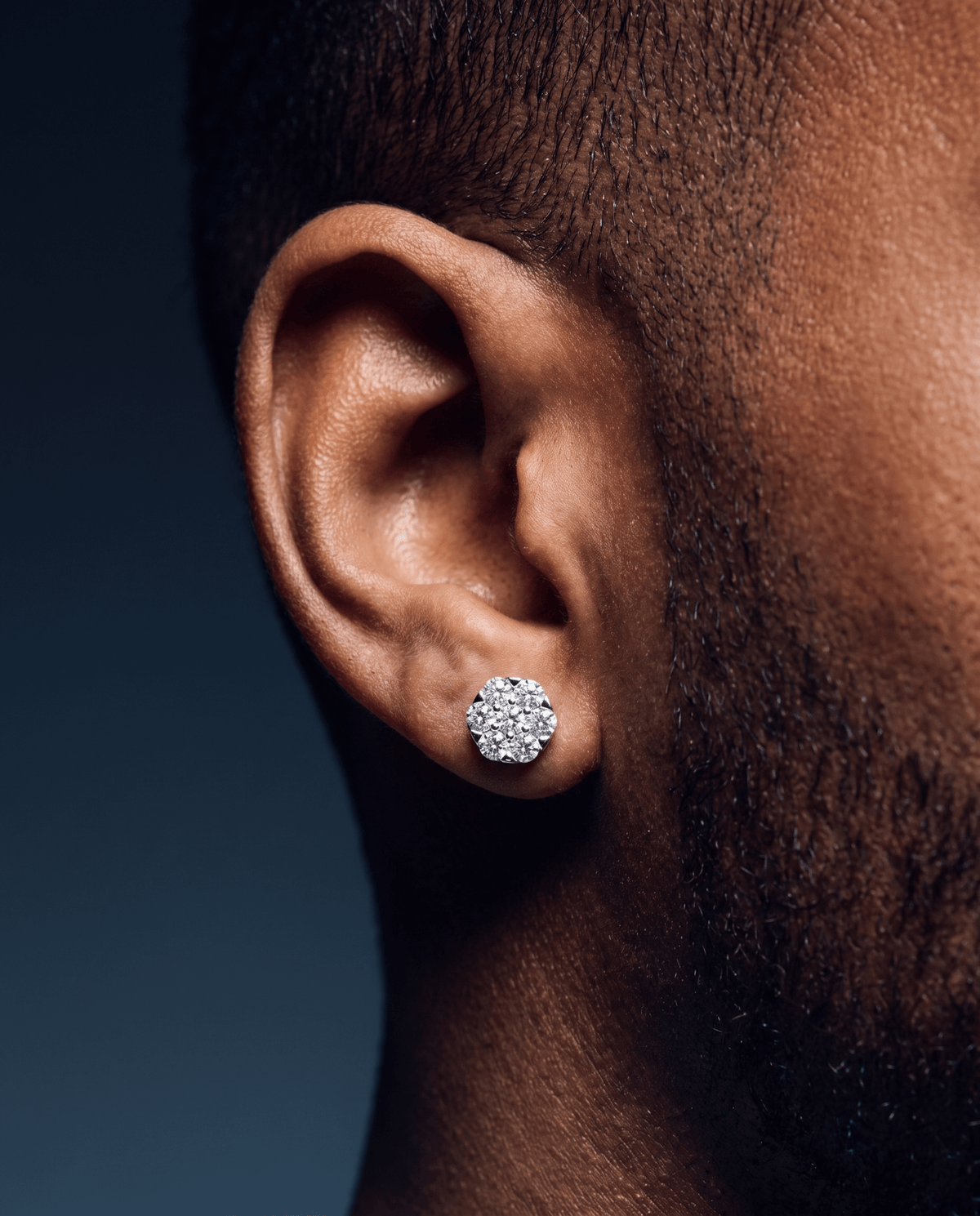 MOISSANITE CLUSTER EARRINGS. - Drippy Amsterdam