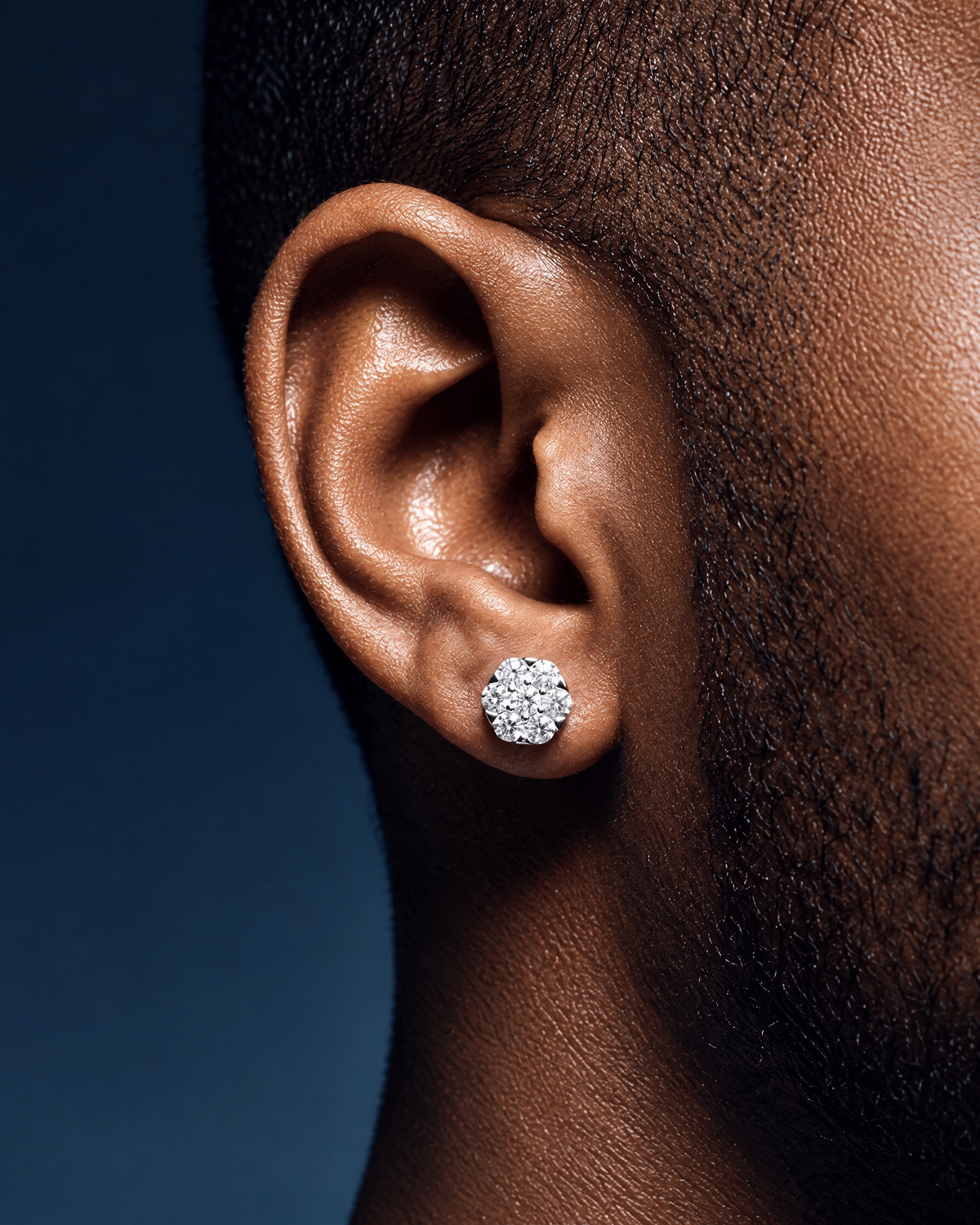 MOISSANITE CLUSTER EARRINGS. - Drippy Amsterdam