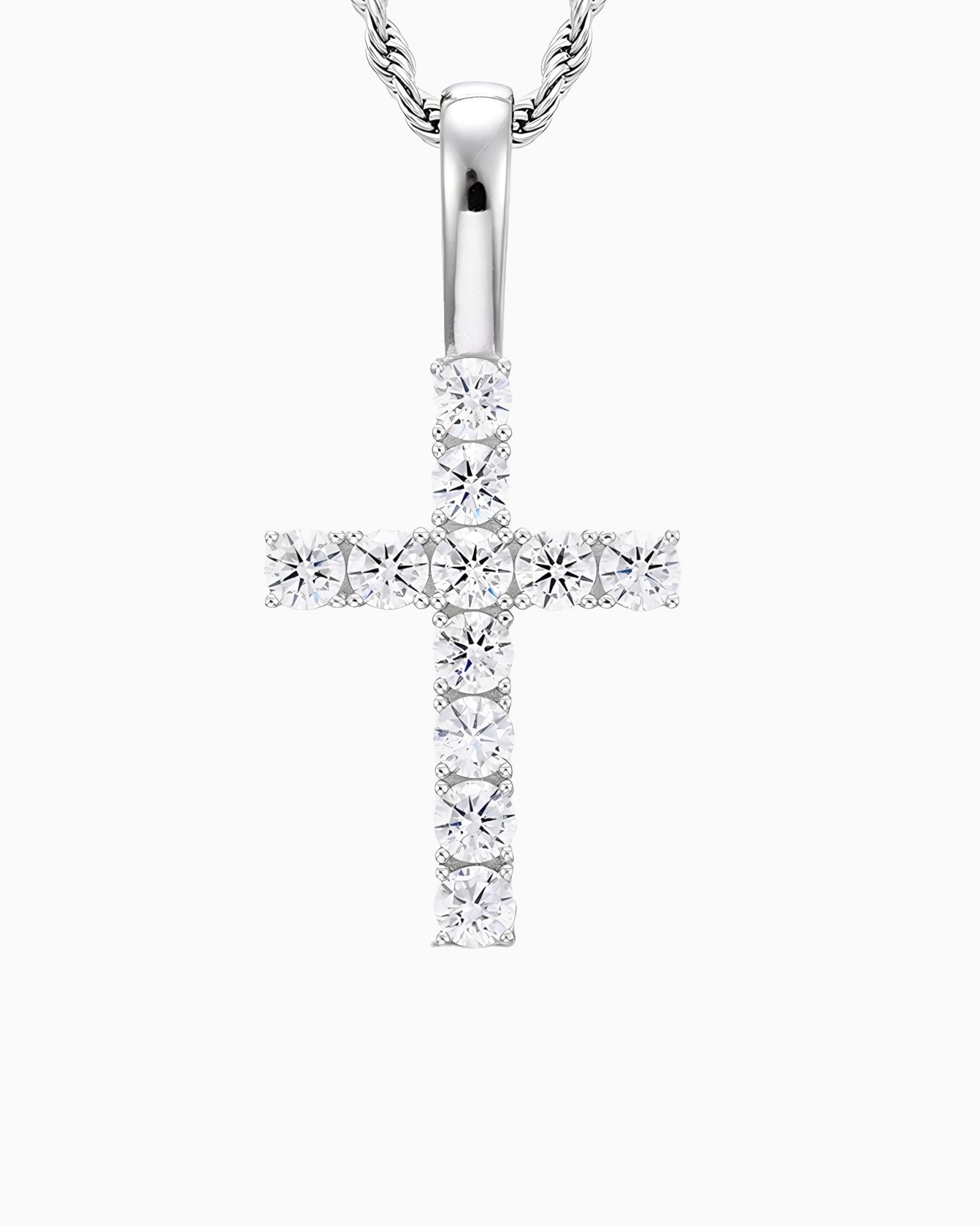 MOISSANITE CROSS PIECE PENDANT. - Drippy Amsterdam