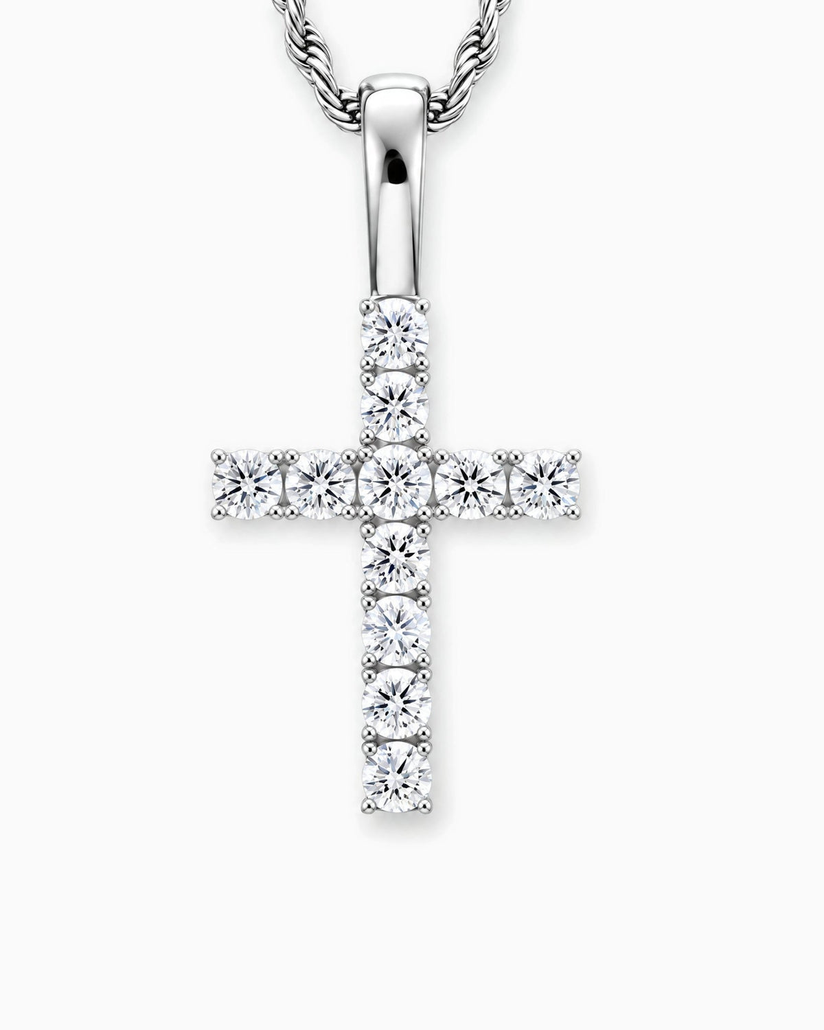 MOISSANITE CROSS PIECE PENDANT. - Drippy Amsterdam