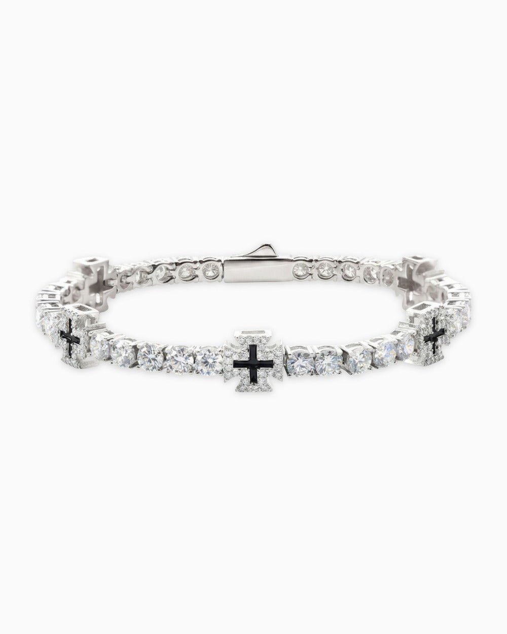 MOISSANITE CROSS TENNIS BRACELET. - Drippy Amsterdam