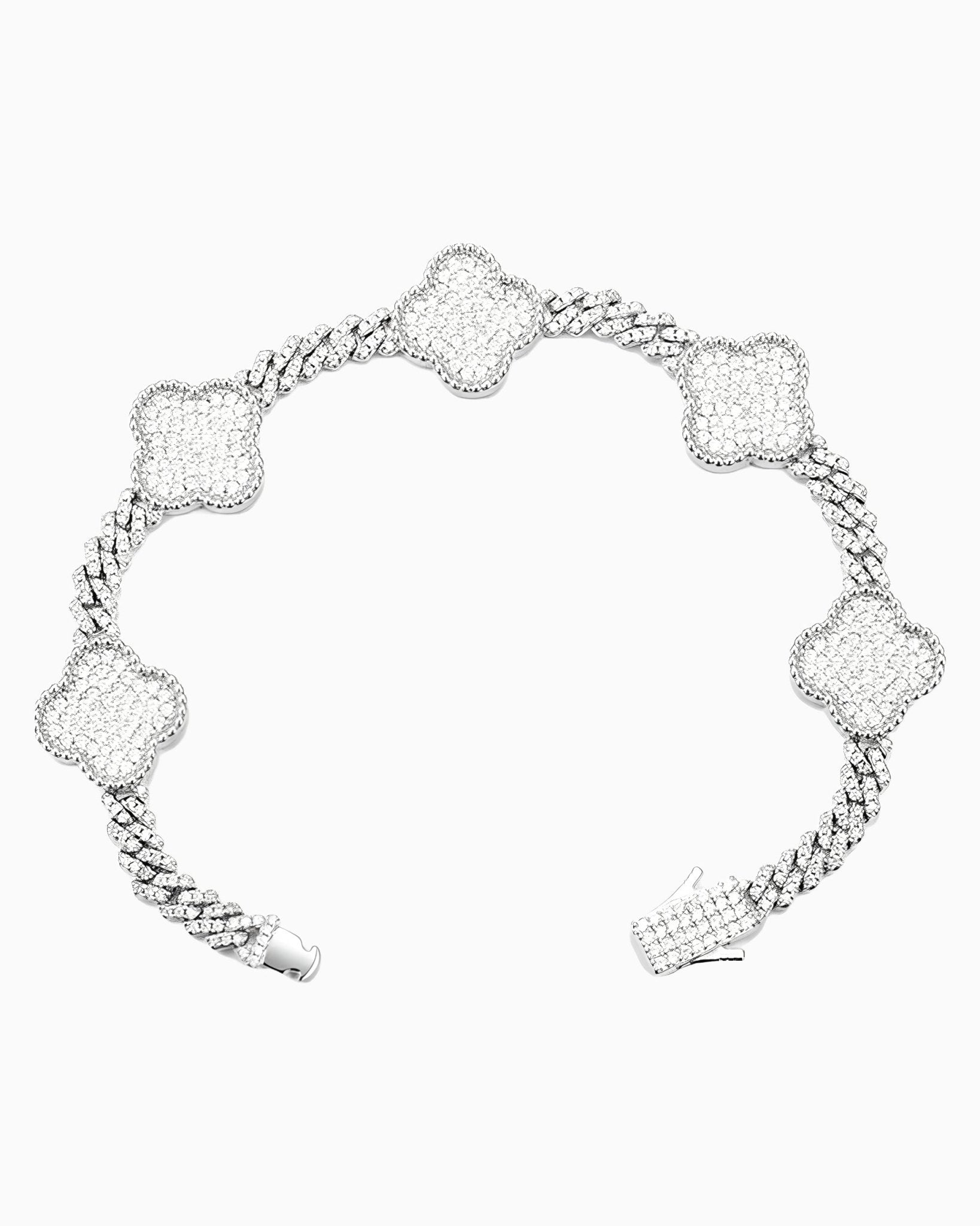 MOISSANITE CUBAN CLOVER BRACELET. - Drippy Amsterdam