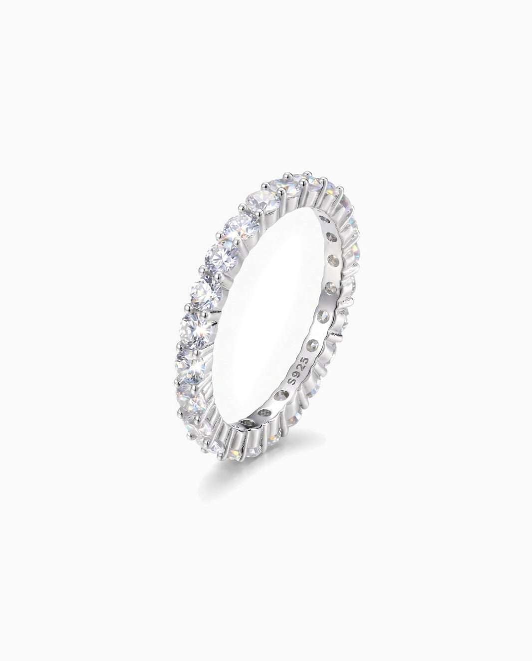 MOISSANITE ETERNITY RING.