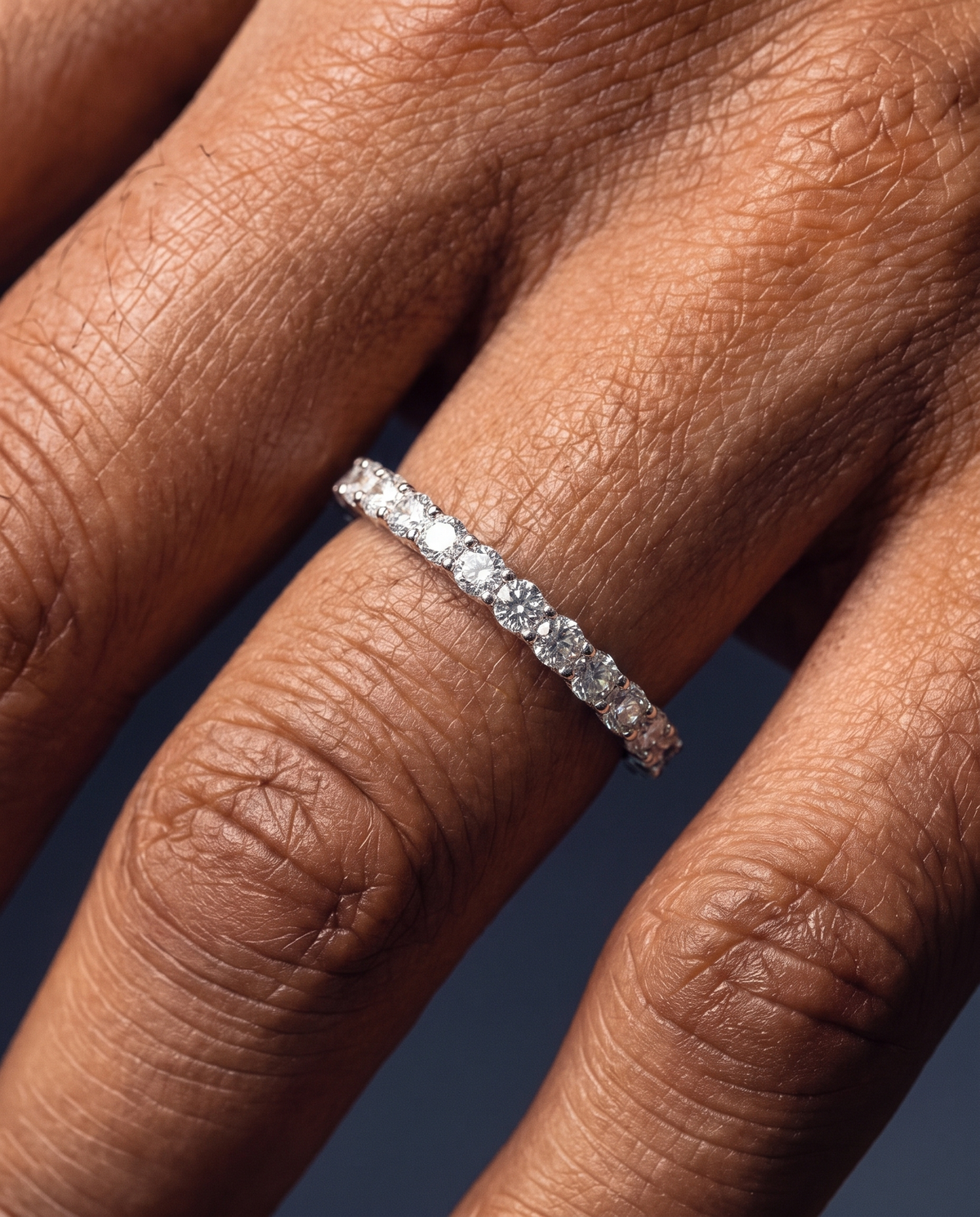 MOISSANITE ETERNITY RING.