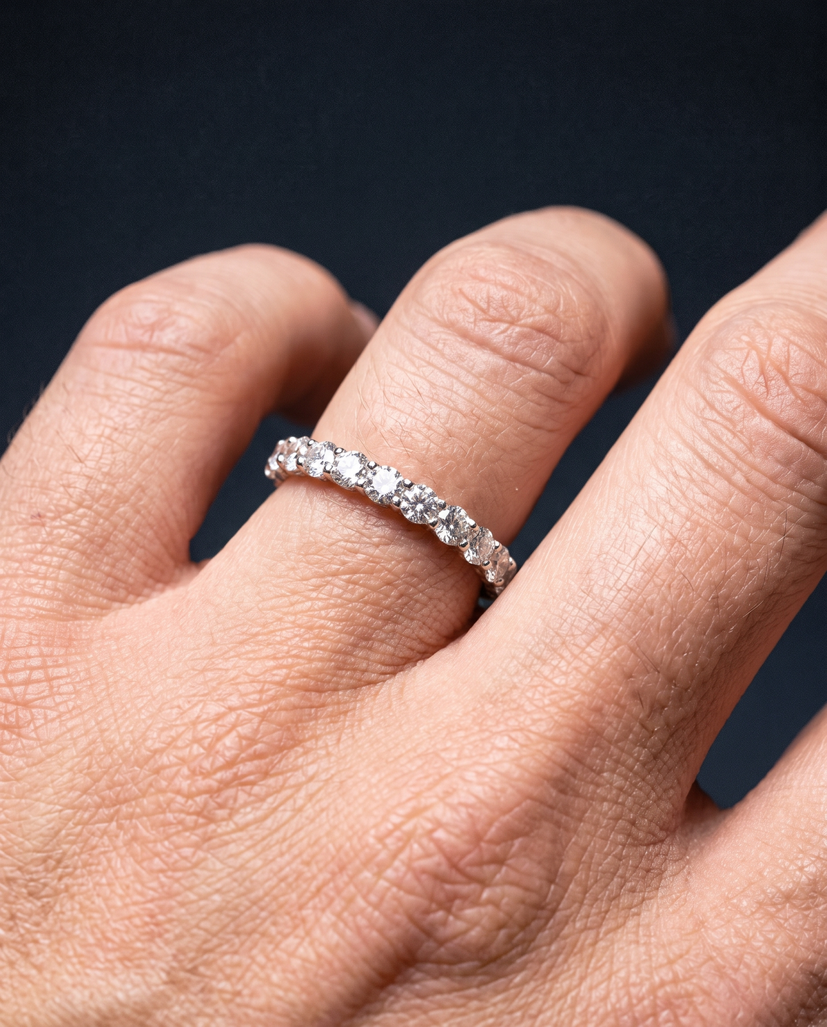MOISSANITE ETERNITY RING.