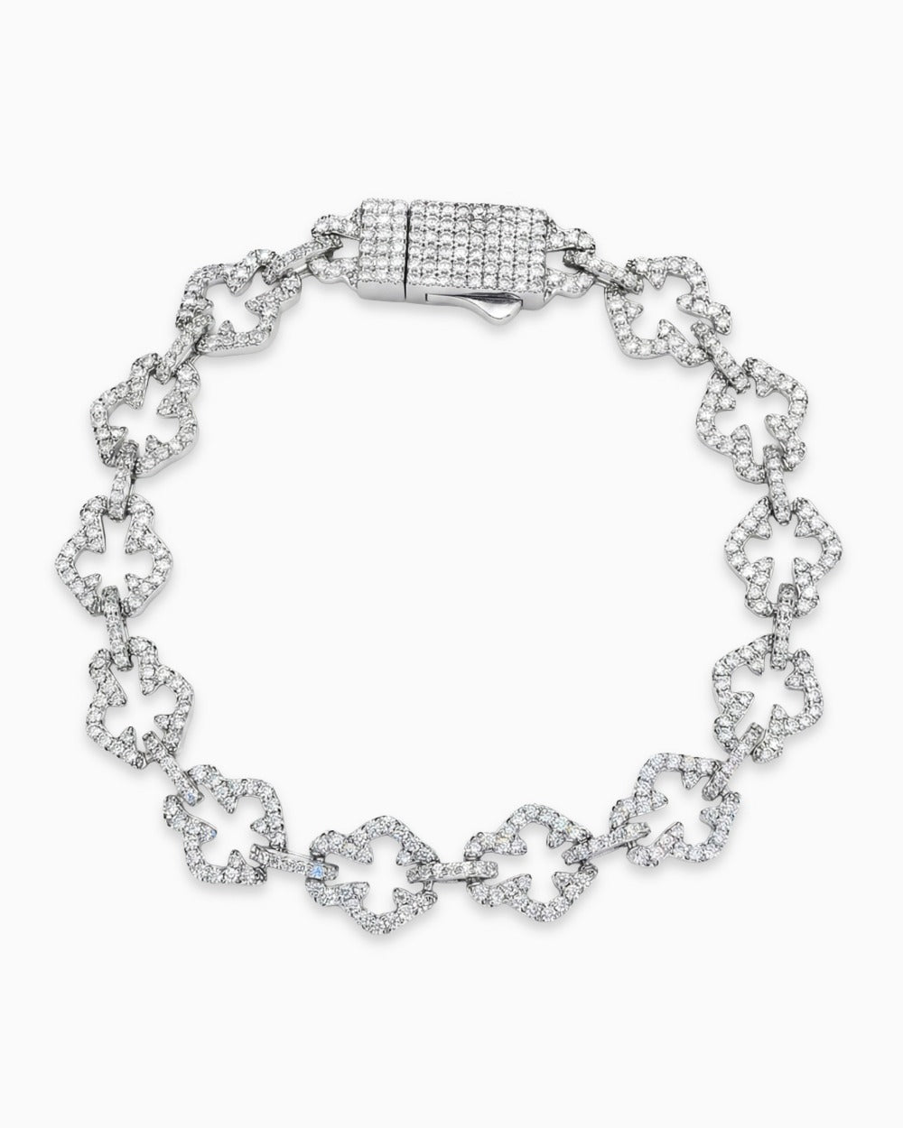 MOISSANITE FLIPPED CROSS BRACELET. - Drippy Amsterdam