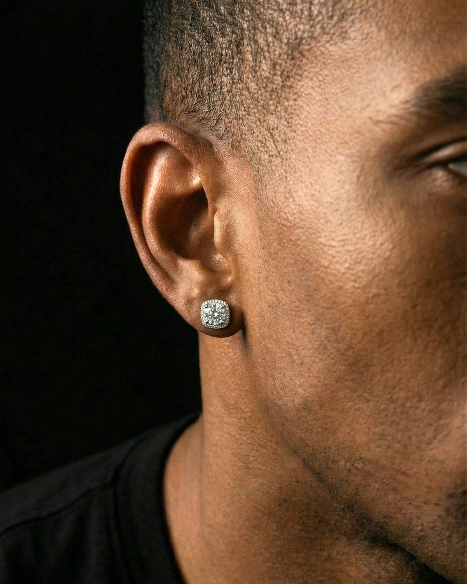 MOISSANITE HALO EARRINGS. - Drippy Amsterdam