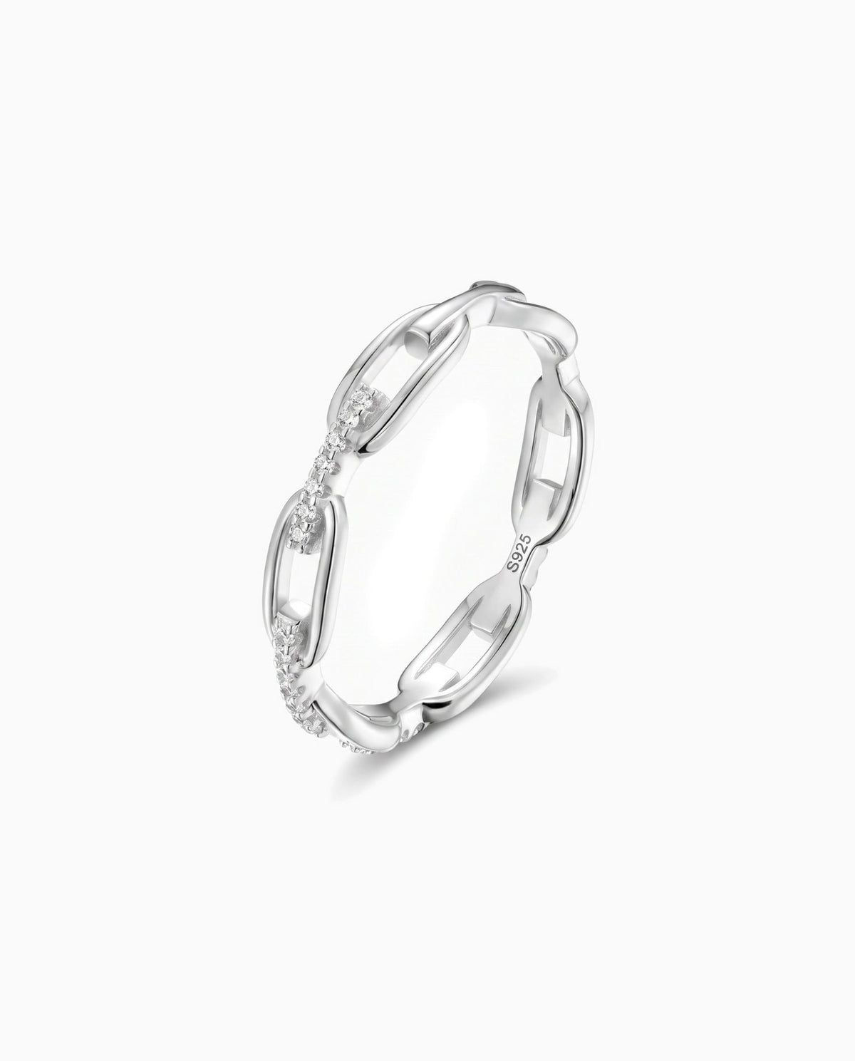 MOISSANITE ICED CHAIN RING. - Drippy Amsterdam