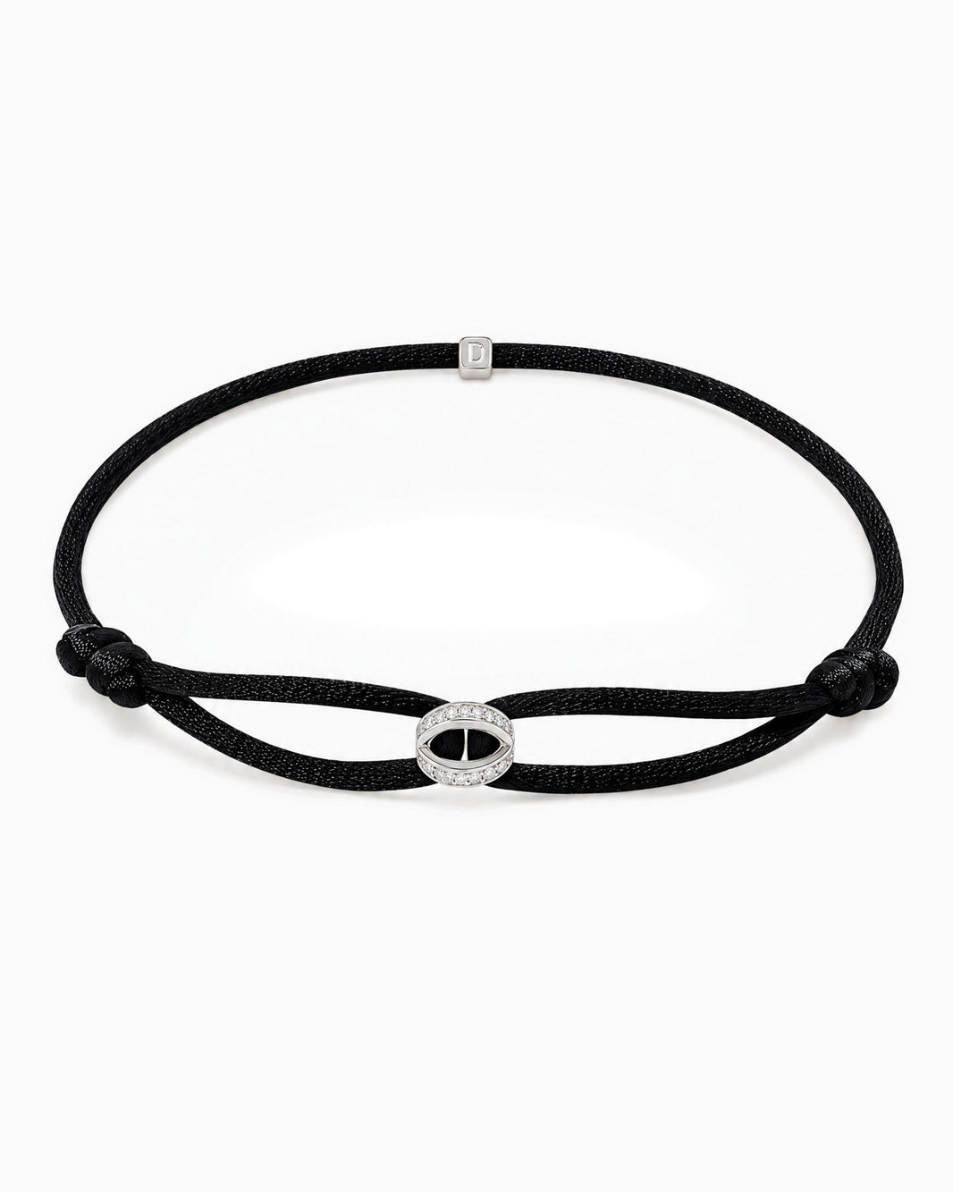 MOISSANITE ICED INFINITY CORD BRACELET.