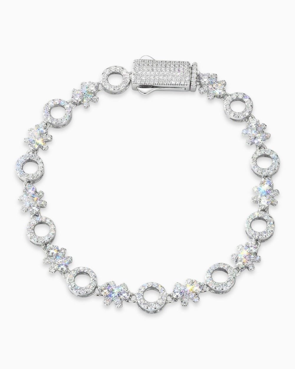 MOISSANITE ICED X - O BRACELET. - Drippy Amsterdam
