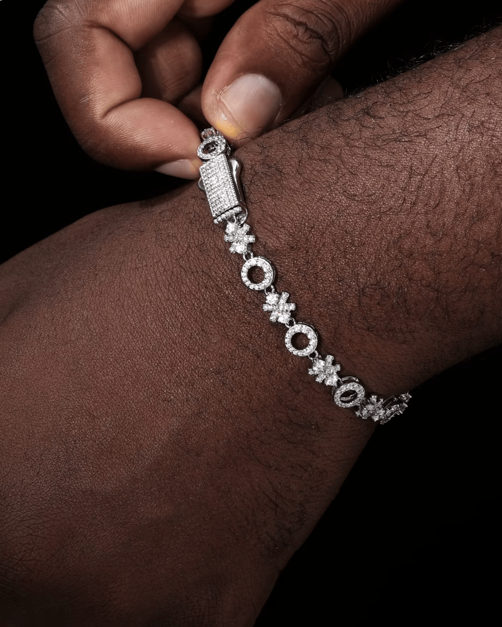 MOISSANITE ICED X - O BRACELET. - Drippy Amsterdam