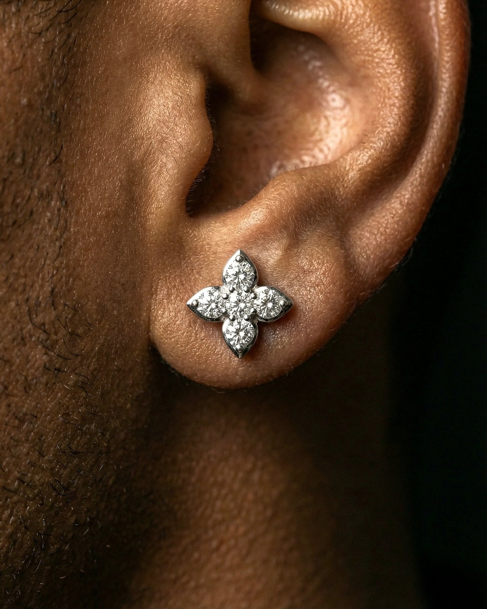 MOISSANITE JASMINE STUDS. - Drippy Amsterdam