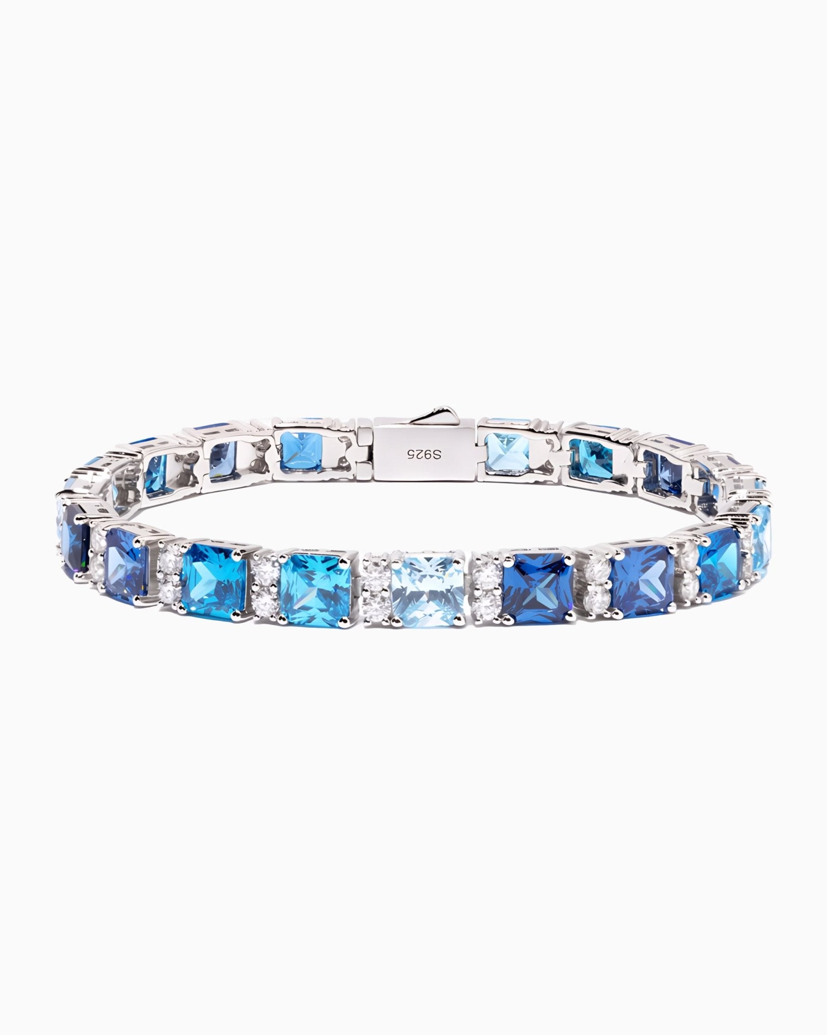 MOISSANITE OCEAN BLUE STONES BRACELET. - Drippy Amsterdam