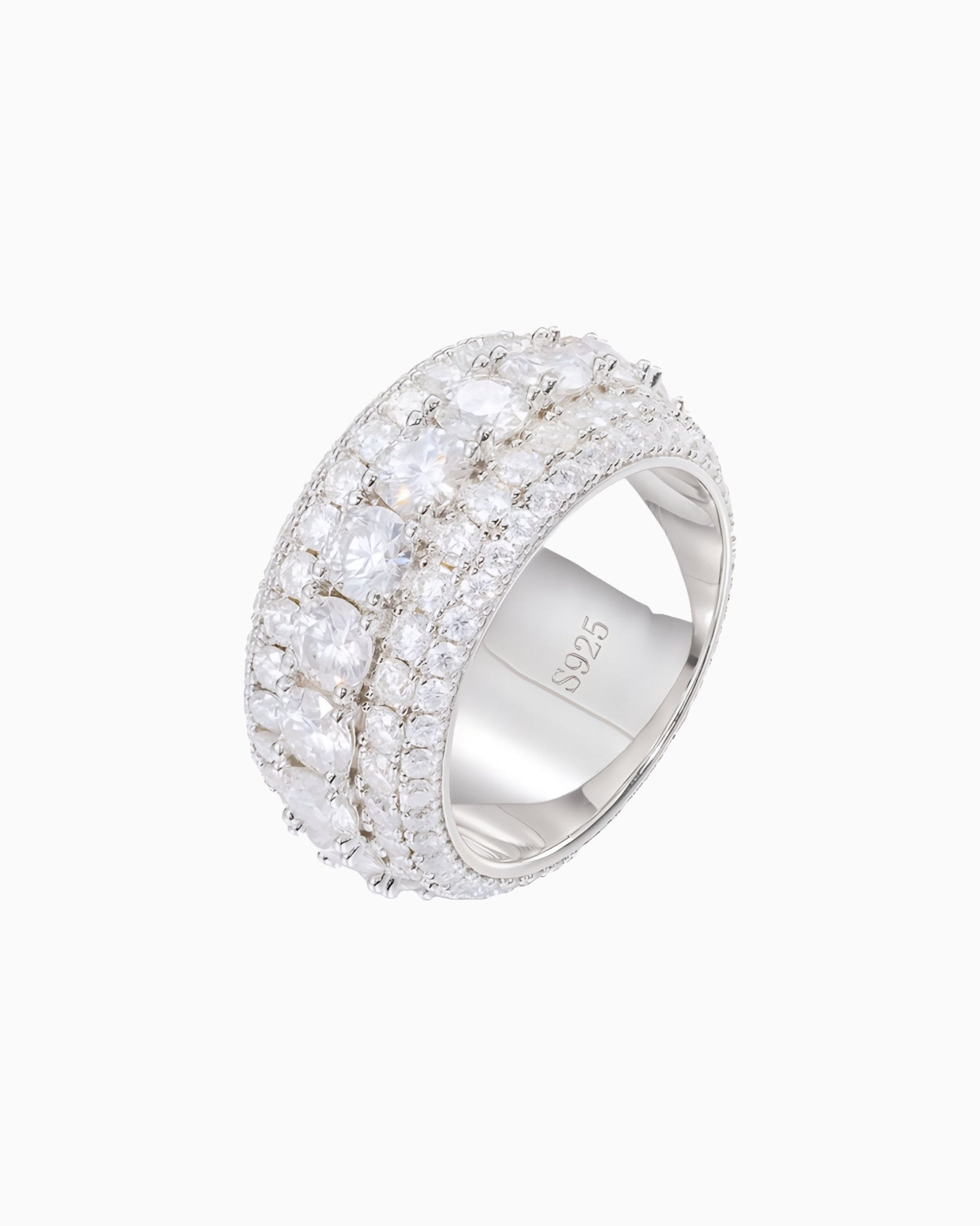 MOISSANITE PAVED ETERNITY RING. - Drippy Amsterdam