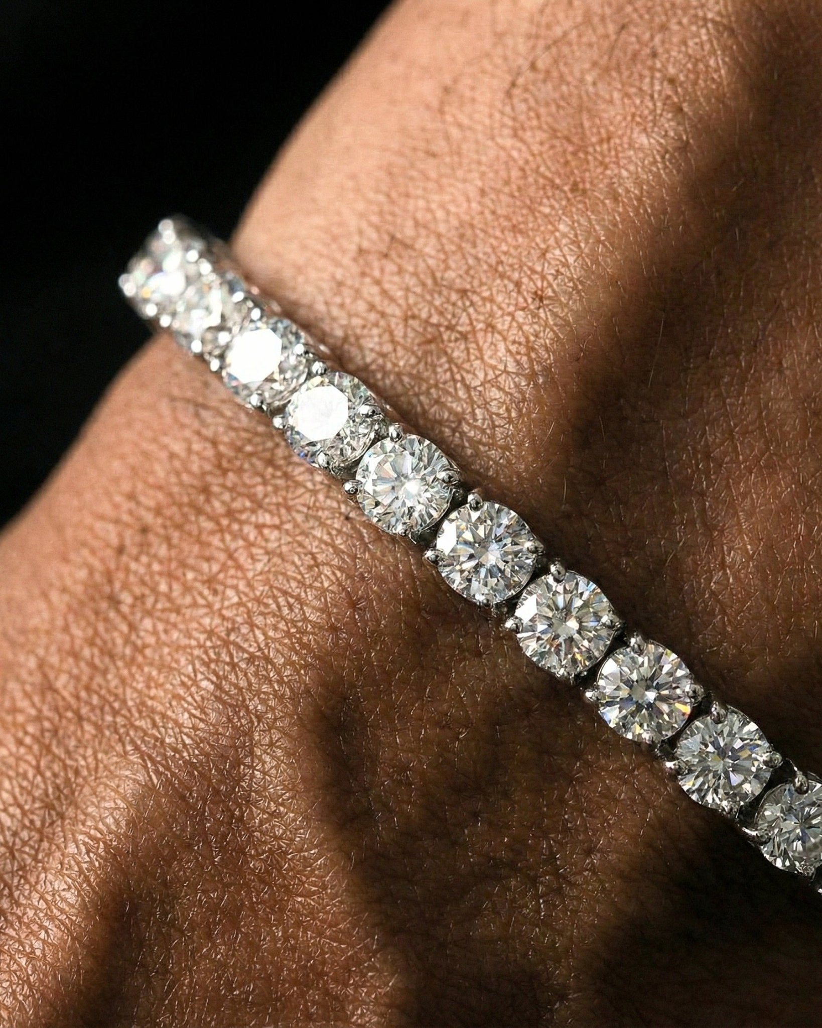 TENNISBOY BRACELET. - 5MM WHITE GOLD