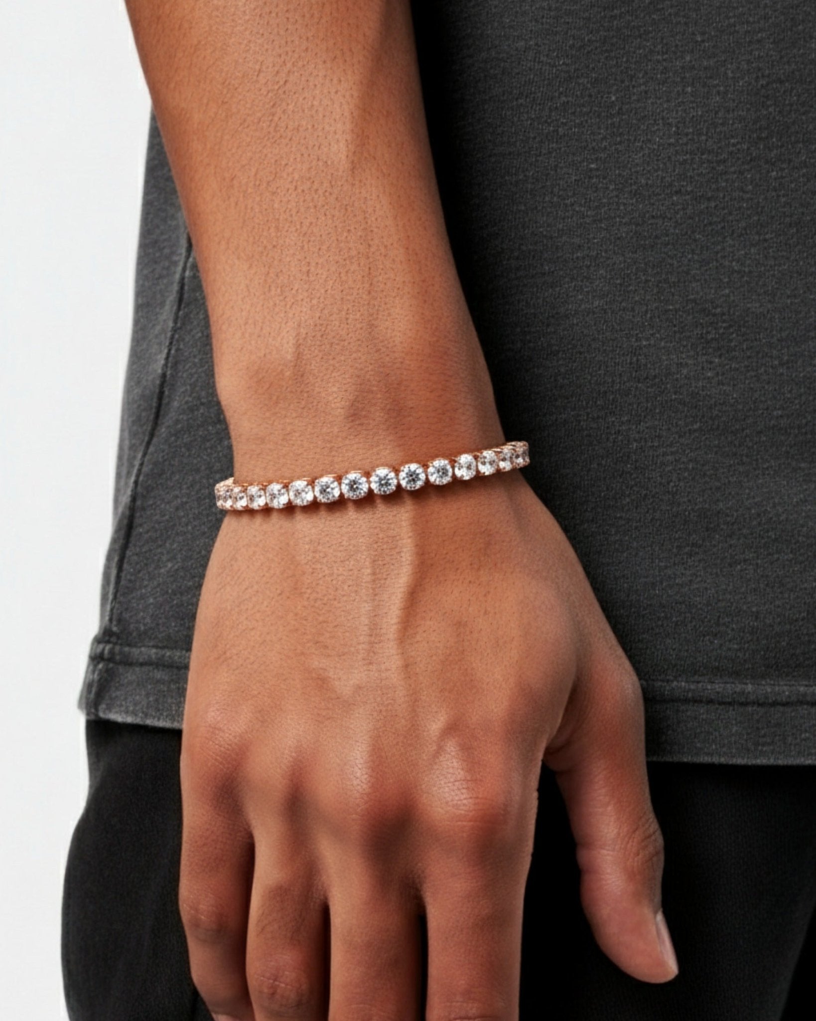 TENNISBOY BRACELET. - 5MM ROSE GOLD - Drippy Amsterdam