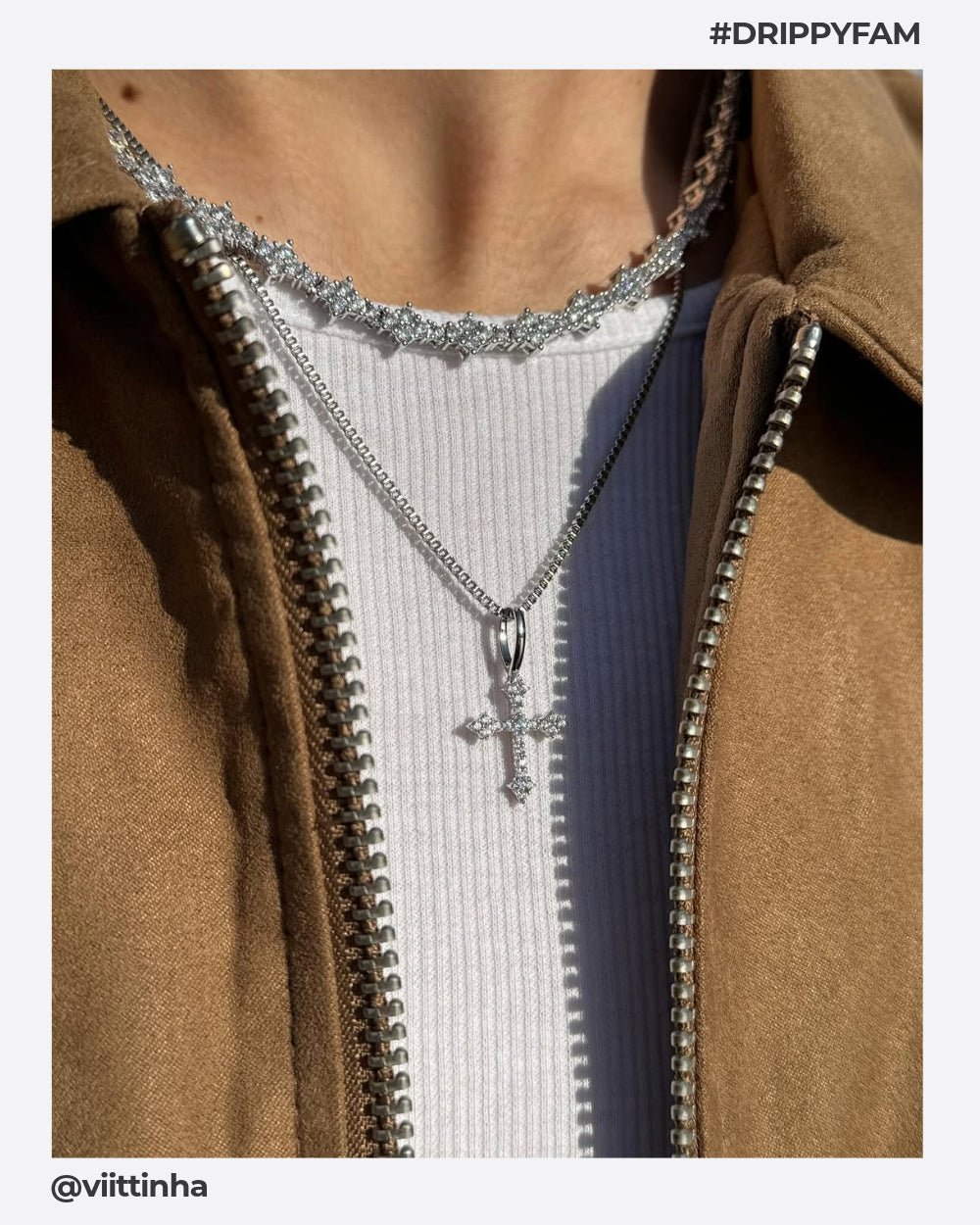 THE CROSS PENDANT 925. - WHITE GOLD - Drippy Amsterdam