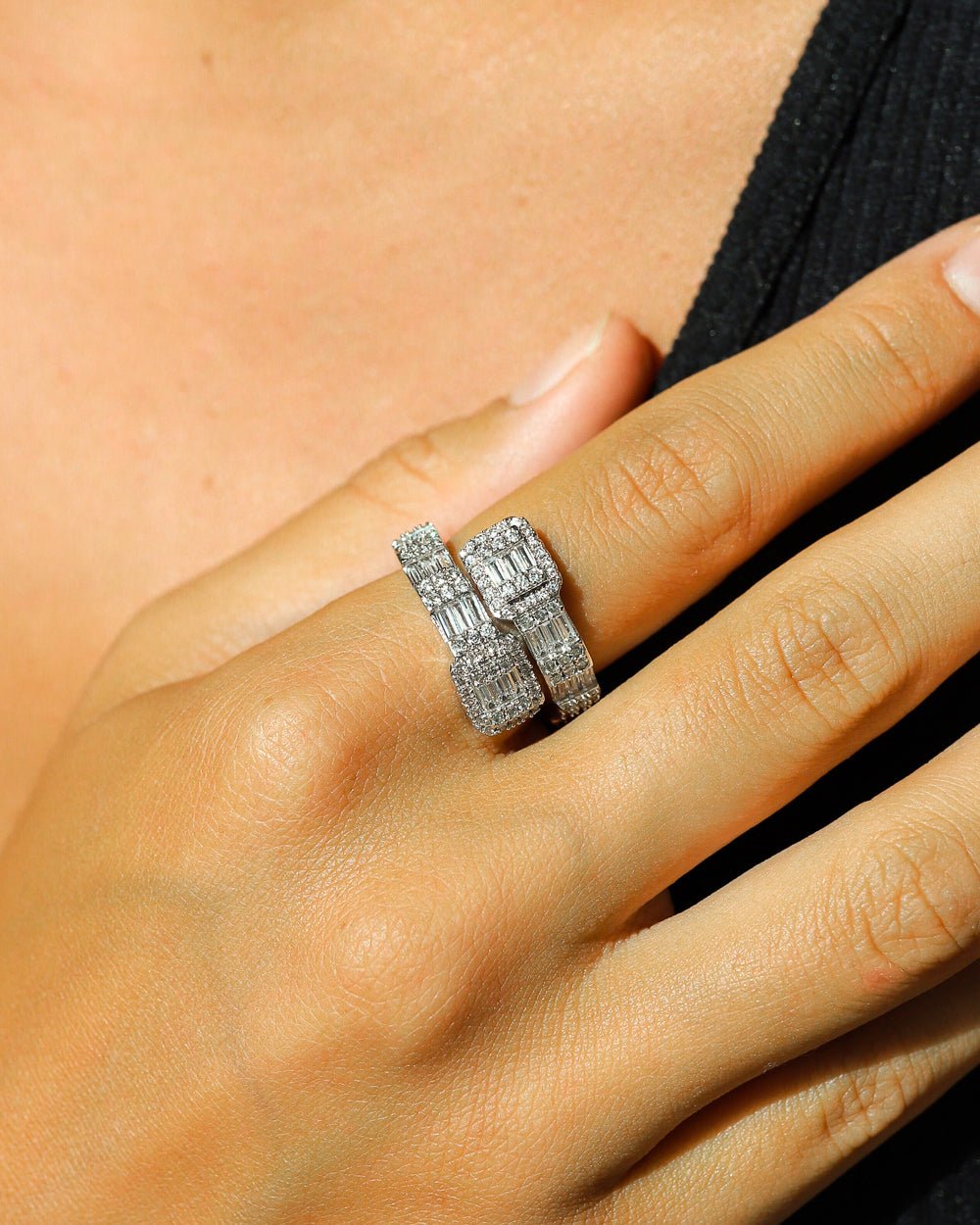 Bague baguette best sale