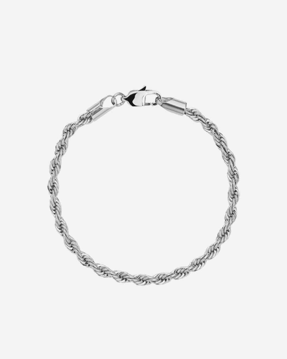 CLEAN ROPE BRACELET. - 3MM WHITE GOLD - Drippy Amsterdam