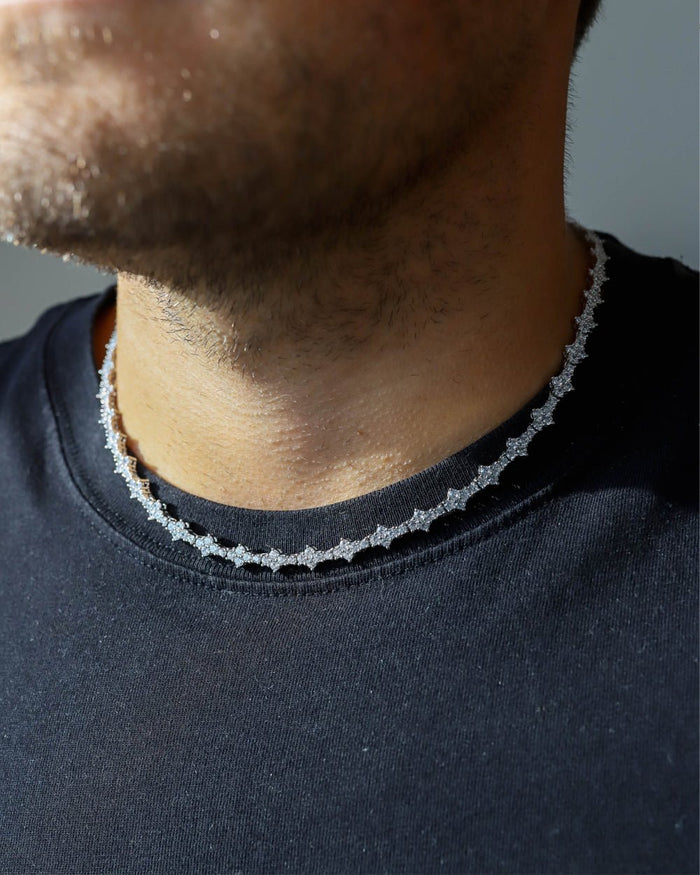 HONEYCOMB CHAIN. - WHITE GOLD | Drippy Amsterdam