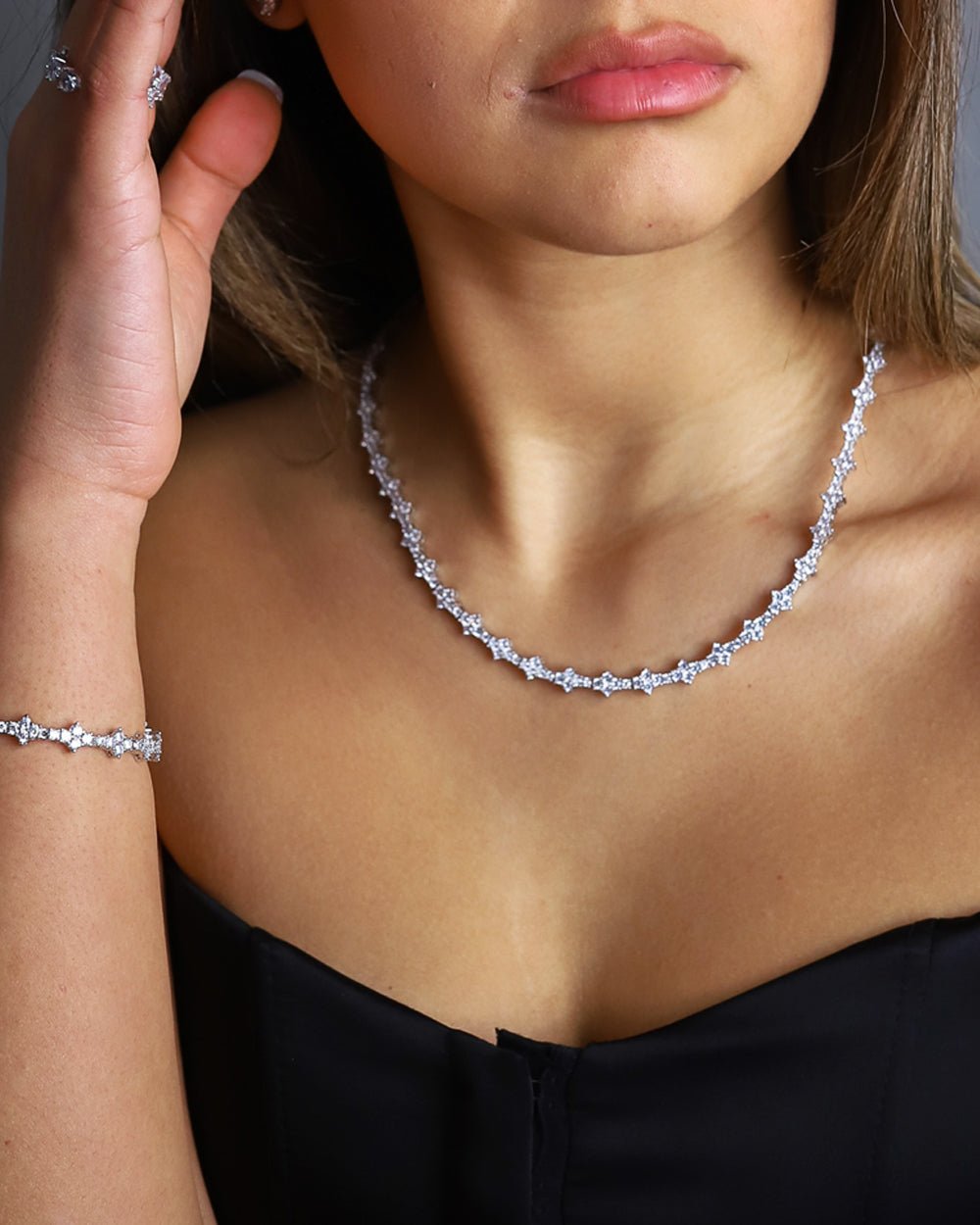 HONEYCOMB CHAIN. - WHITE GOLD - Drippy Amsterdam