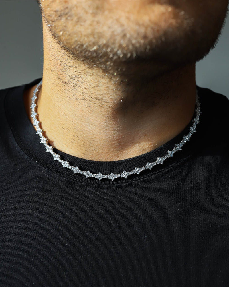 HONEYCOMB CHAIN. - WHITE GOLD | Drippy Amsterdam