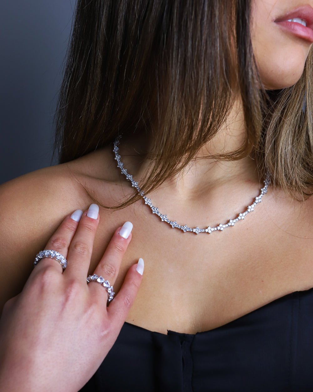 HONEYCOMB CHAIN. - WHITE GOLD - Drippy Amsterdam