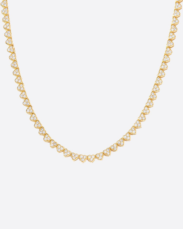 ICED HEARTS CHAIN. 18K GOLD Drippy Amsterdam