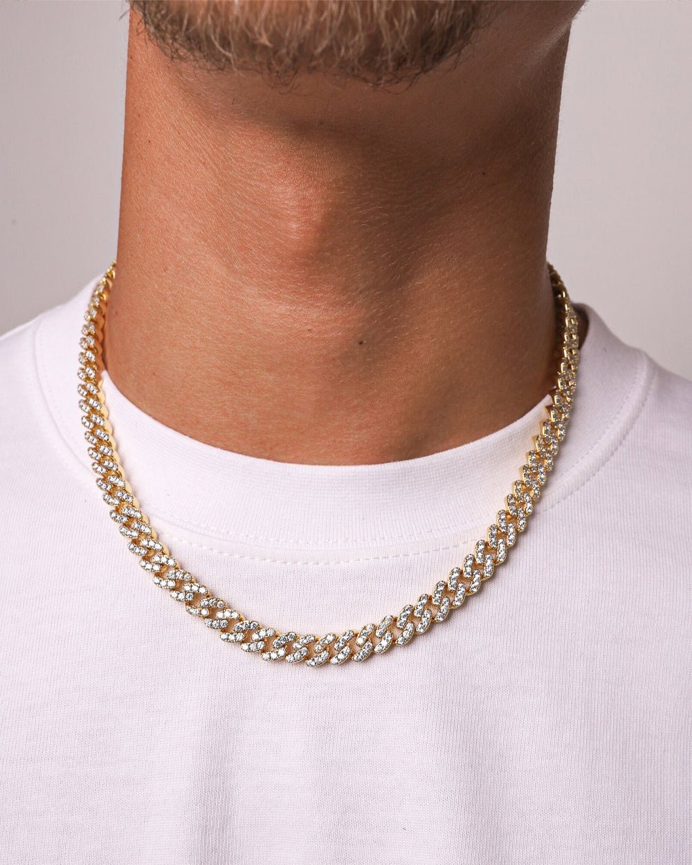 8mm 18k gold on sale cuban link chain