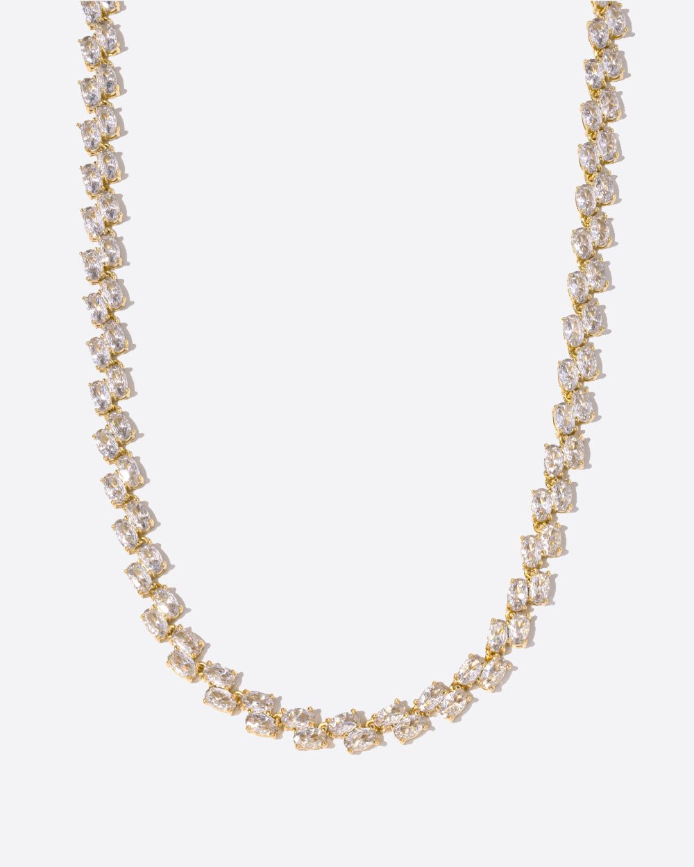 OVAL SPARKLE LINK CHAIN. - 18K GOLD - Drippy Amsterdam
